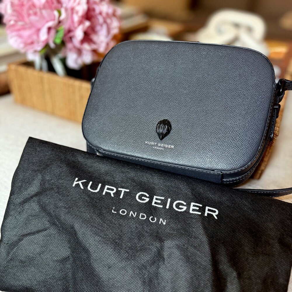 Like New Kurt Geiger London Grey Camera Bag